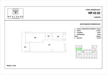 rzut mieszkanie na sprzedaż 56m2 mieszkanie Kołobrzeg, Wylotowa 6