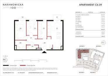 rzut mieszkanie na sprzedaż 79m2 mieszkanie Poznań, Winogrady, Naramowicka 100