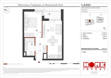 rzut mieszkanie na sprzedaż 39m2 mieszkanie Warszawa, Targówek, ul. Warszawski Świt