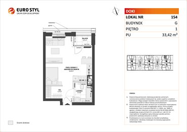 rzut mieszkanie na sprzedaż 33m2 mieszkanie Gdańsk, Śródmieście, ks. Jerzego Popiełuszki/Rybaki Górne