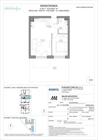 rzut mieszkanie na sprzedaż 41m2 mieszkanie Wrocław, Krzyki, Krakowska 112