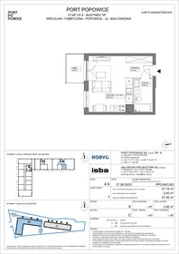 rzut mieszkanie na sprzedaż 27m2 mieszkanie Wrocław, Fabryczna, Białowieska 91a