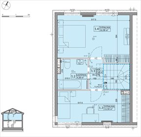 rzut dom na sprzedaż 76m2 dom Podolszyn, Zielona