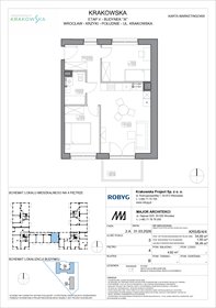 rzut mieszkanie na sprzedaż 55m2 mieszkanie Wrocław, Krzyki, Krakowska 112