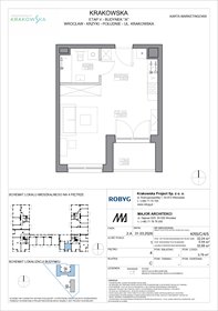 rzut mieszkanie na sprzedaż 32m2 mieszkanie Wrocław, Krzyki, Krakowska 112