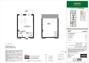 rzut mieszkanie na sprzedaż 64m2 mieszkanie Szczecin, Północ, ul. Modelarska 3/16