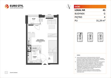 rzut mieszkanie na sprzedaż 31m2 mieszkanie Gdańsk, Śródmieście, ks. Jerzego Popiełuszki/Rybaki Górne