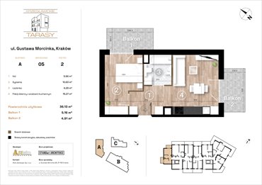 rzut mieszkanie na sprzedaż 36m2 mieszkanie Kraków, Wzgórza Krzesławickie, Gustawa Morcinka