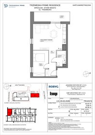 rzut mieszkanie na sprzedaż 45m2 mieszkanie Wrocław, Stare Miasto, Trzemeska