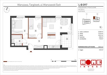 rzut mieszkanie na sprzedaż 58m2 mieszkanie Warszawa, Targówek, ul. Warszawski Świt