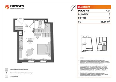 rzut lokal użytkowy na sprzedaż 29m2 lokal użytkowy Gdańsk, ul.Jaskółcza