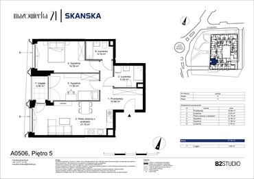 rzut mieszkanie na sprzedaż 68m2 mieszkanie Kraków, Krowodrza, ul. Mazowiecka 21