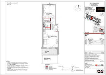 rzut mieszkanie na sprzedaż 47m2 mieszkanie Warszawa, Ursus, ul. Gierdziejewskiego 23