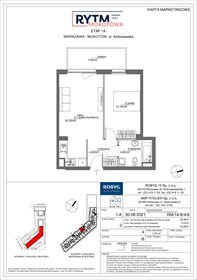 rzut mieszkanie na sprzedaż 43m2 mieszkanie Warszawa, Mokotów, Antoniewska