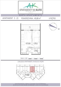 rzut mieszkanie na sprzedaż 50m2 mieszkanie Władysławowo, Żeromskiego 27