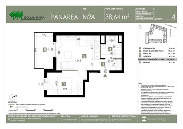 rzut mieszkanie na sprzedaż 39m2 mieszkanie Warszawa, Ursus, Ryżowa