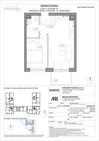 rzut mieszkanie na sprzedaż 40m2 mieszkanie Wrocław, Krzyki, Krakowska 112