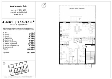 rzut mieszkanie na sprzedaż 101m2 mieszkanie Warszawa, Wawer Anin, Rzeźbiarska 58