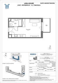 rzut mieszkanie na sprzedaż 26m2 mieszkanie Łódź, Pomorska 108
