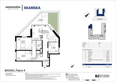 rzut mieszkanie na sprzedaż 104m2 mieszkanie Kraków, Prądnik Czerwony, Mogilska 126