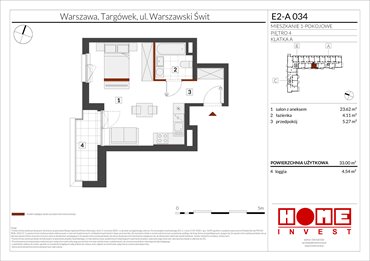 rzut mieszkanie na sprzedaż 33m2 mieszkanie Warszawa, Targówek, ul. Warszawski Świt