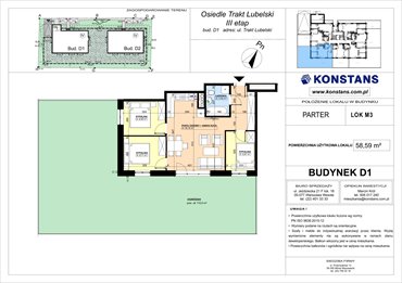 rzut mieszkanie na sprzedaż 59m2 mieszkanie Warszawa, Wawer, Trakt Lubelski 181 C i 181 D