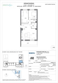 rzut mieszkanie na sprzedaż 71m2 mieszkanie Wrocław, Krzyki, Krakowska 112