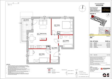 rzut mieszkanie na sprzedaż 56m2 mieszkanie Warszawa, Ursus, ul. Gierdziejewskiego 23
