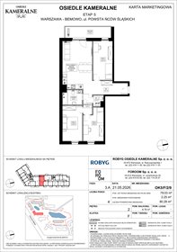 rzut mieszkanie na sprzedaż 78m2 mieszkanie Warszawa, Powstańców Śląskich