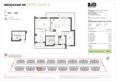 rzut mieszkanie na sprzedaż 85m2 mieszkanie Warszawa, Wawer, Jeziorowa