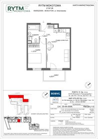 rzut mieszkanie na sprzedaż 40m2 mieszkanie Warszawa, Mokotów, Antoniewska 3B