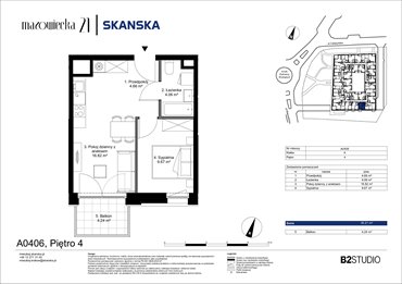 rzut mieszkanie na sprzedaż 35m2 mieszkanie Kraków, Krowodrza, ul. Mazowiecka 21