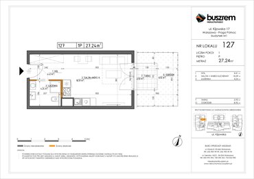rzut mieszkanie na sprzedaż 27m2 mieszkanie Warszawa, Praga Północ, Kijowska 17