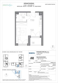 rzut mieszkanie na sprzedaż 32m2 mieszkanie Wrocław, Krzyki, Krakowska 112