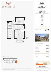 rzut mieszkanie na sprzedaż 47m2 mieszkanie Katowice, Słoneczna 1