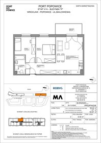 rzut mieszkanie na sprzedaż 59m2 mieszkanie Wrocław, Fabryczna, Białowieska 91a