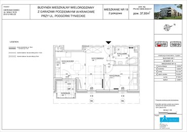 rzut mieszkanie na sprzedaż 38m2 mieszkanie Kraków, Dębniki, Podgórki Tynieckie