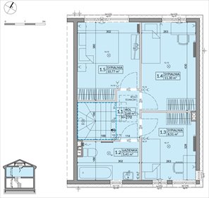 rzut dom na sprzedaż 84m2 dom Podolszyn, Zielona