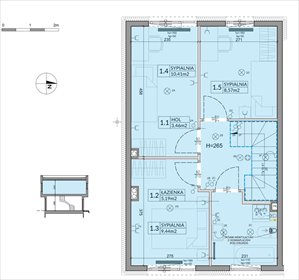 rzut dom na sprzedaż 74m2 dom Łódź, Mały Skręt