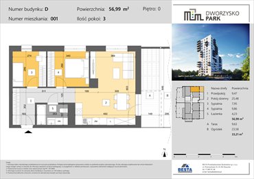 rzut mieszkanie na sprzedaż 57m2 mieszkanie Rzeszów, Przybyszówka, Dworzysko