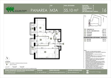 rzut mieszkanie na sprzedaż 55m2 mieszkanie Warszawa, Ursus, Ryżowa