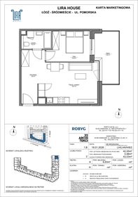 rzut mieszkanie na sprzedaż 42m2 mieszkanie Łódź, Pomorska 108