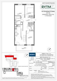 rzut mieszkanie na sprzedaż 66m2 mieszkanie Warszawa, Mokotów, Antoniewska 3B