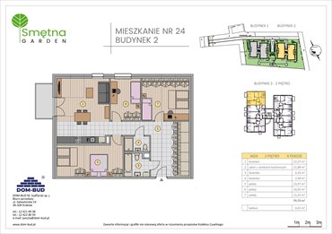 rzut mieszkanie na sprzedaż 80m2 mieszkanie Kraków, Bronowice Wielkie, Smętna 1