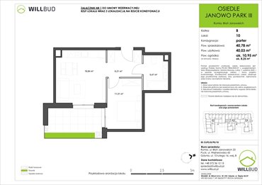 rzut mieszkanie na sprzedaż 40m2 mieszkanie Rumia, Janowo, Błoń Janowskich