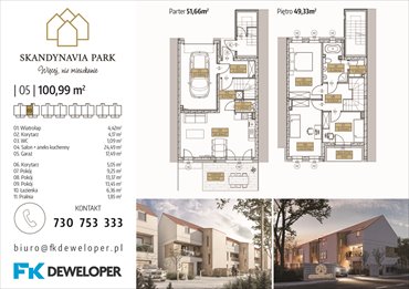 rzut mieszkanie na sprzedaż 101m2 mieszkanie Osielsko, Krzywa