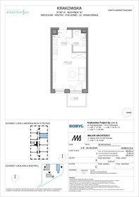 rzut mieszkanie na sprzedaż 29m2 mieszkanie Wrocław, Krzyki, Krakowska 112