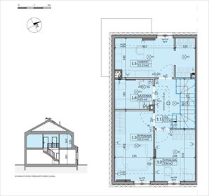 rzut dom na sprzedaż 86m2 dom Walendów, Brzozowa