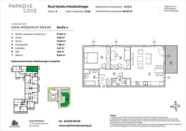 rzut mieszkanie na sprzedaż 64m2 mieszkanie Łódź, Bałuty-Doły, ul. Górnicza 12/14