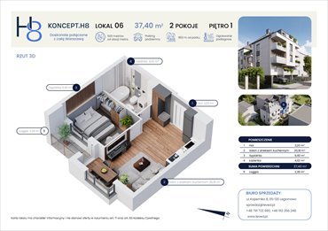 rzut mieszkanie na sprzedaż 37m2 mieszkanie Warszawa, Targówek, Hodowlana 8